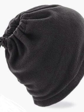 Wild Wear Black Fleece Beanie Neck Warmer
Drawstring Hat One Size